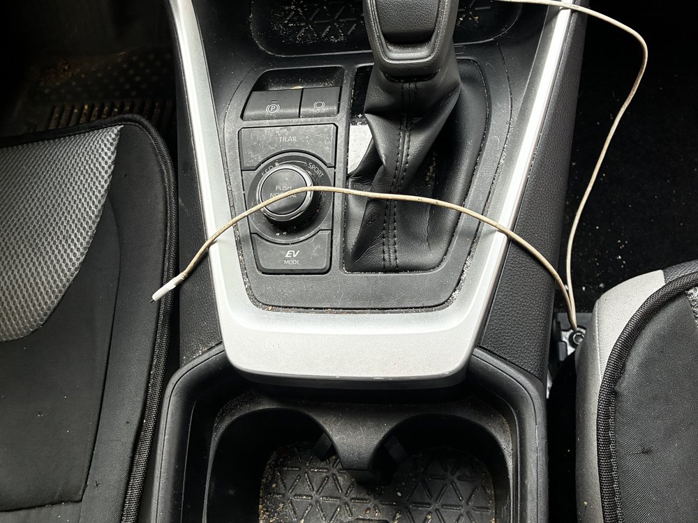 Detailed vehicle center console and gear shift